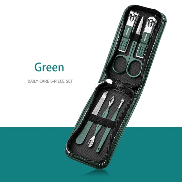 S50ceb3ef83df4dffafb2e3be9491a440i.webp 6-9 Pcs Manicure Set With Leather Case Professional Foot And Face Care Tool Kits Stainless Steel Nail Clipper Sets Gift