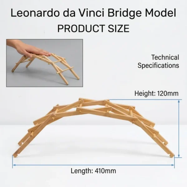 Wooden Beili Bridge Arch Bridge Construction Model DIY Kit Building Blocks Handmade Science Experiment Assembly Toys Kids Gift