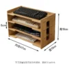 Keyboard Organizer Stackable Bamboo Wood Desk Organizer Save Space for Documents Letter Sorter Envelopes and Magazine Holder