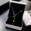 S56dfb837bc80426992161a6d8426c5ecT.webp New Simple Moon Star Pendant Choker Necklace Simple Gold Color Alloy Charm Chain Collares Necklace For Women Party Jewelry