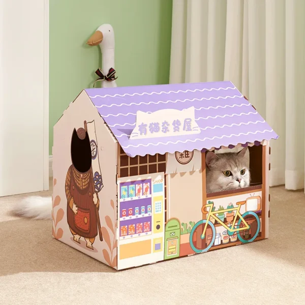 S5745d746170a4fbbb32e1f5f84408f33Y.webp Cat litter, cat scratch board, integrated sofa, anti cat scratch box, cardboard box, house, cat toy, cat supplies