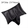 S58bb8edd167448eb81c80d184b53be92X.webp 2 Pair Satin Pillowcase - Anti-Allergy Breathable Bedding Polyester Satin with Envelope Closure Machine Washable & Skin-Friendly