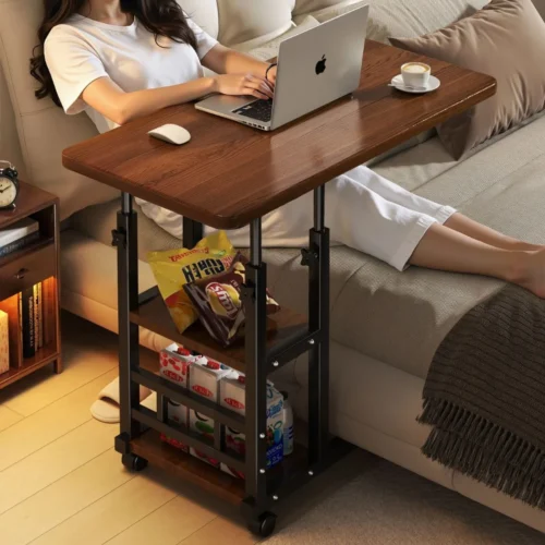 S5a0426627d4548d2bf6542086e7d3e85v.webp Rolling Bedside Table Multi-Functional Wheeled Movable Height Adjustable Table Bedside Table For Dormitory Living Room Space Sav
