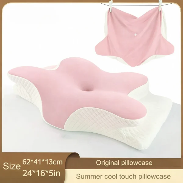 Memory Foam Pillowcase Cervical Pillowcase Pillow Protector Bedding Pillow Cases Cover Cooling Fabric Portable Home Summer Gift