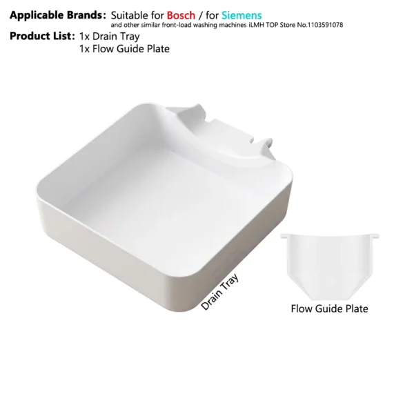Aoifn Washing Machine Drain Pan, Water Catcher Tray for Front Load Washer Filter Cleaning, Laundry Floor Spill Protector Tool