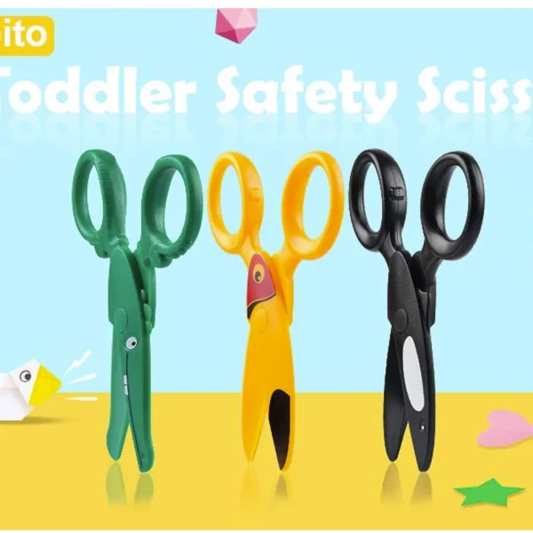 Preschool Training Scissors,Children Safety Pre-School Safety Scissors Art Craft Scissors