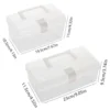 Storage Box Household Miscellaneous Storage Box Large-Capacity Waterproof Dustproof Jewelry Bead Container Desktop Storage Case