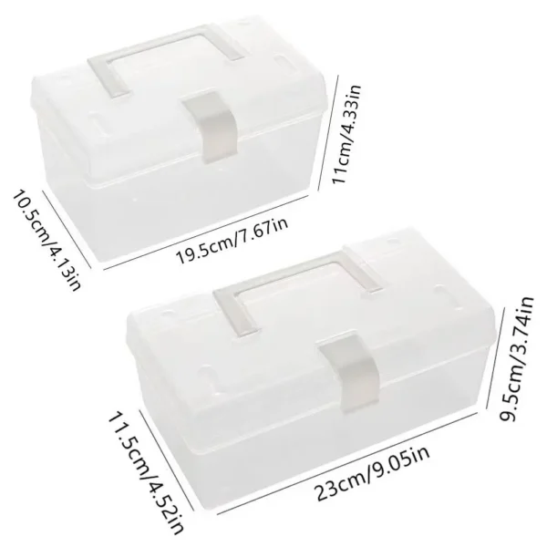 Storage Box Household Miscellaneous Storage Box Large-Capacity Waterproof Dustproof Jewelry Bead Container Desktop Storage Case