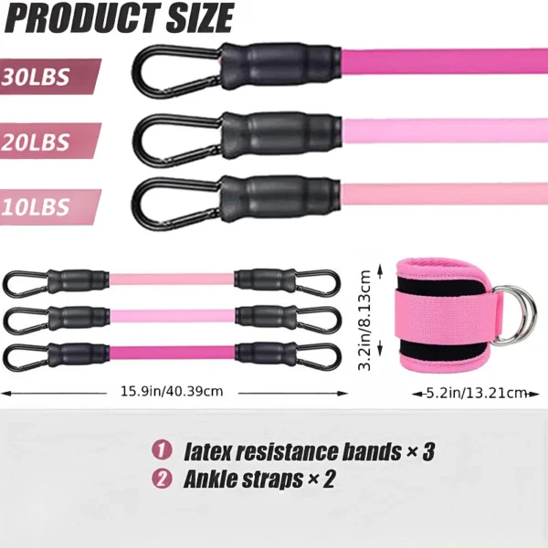 S5d55f68f962441288939aa033202748aO.webp Ankle Straps Resistance Bands Set Fitness Workout Exercise Equipment Ankle Weight Yoga Elastic Fitness Band For Gym Man Woman