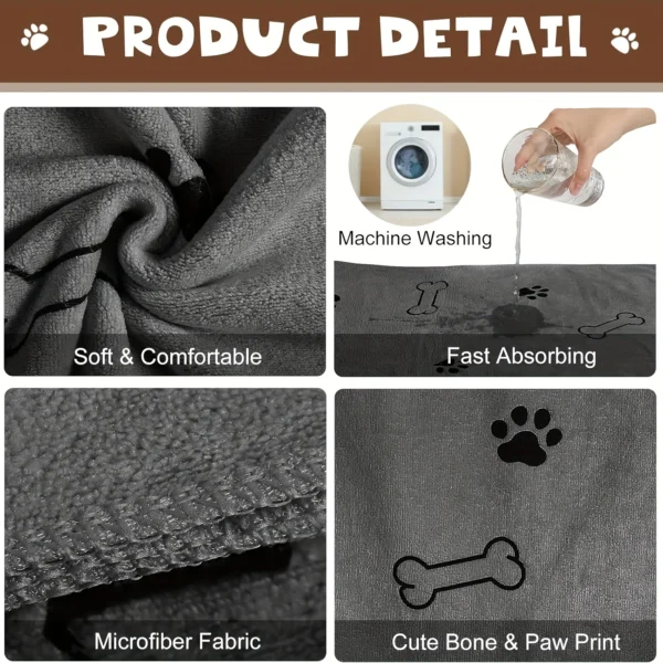 Microfiber Pet Bath Towel