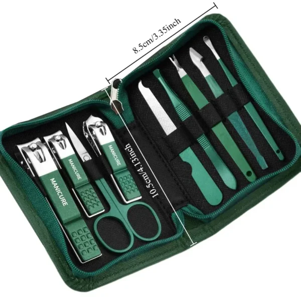 S619410c91c12486f93efc2d5a5de20c6m.webp 6-9 Pcs Manicure Set With Leather Case Professional Foot And Face Care Tool Kits Stainless Steel Nail Clipper Sets Gift