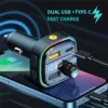 S64c164a05dfd4835bfc30b73d9cab4cfn.webp Car FM Transmitter Bluetooth Wireless Adapter Hands-Free Calling USB Charger Audio Receiver for Music Streaming in Vehicles Plus