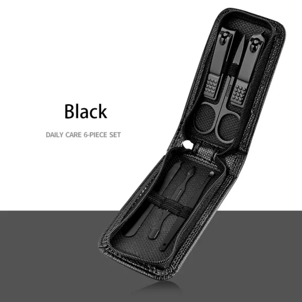 S64d0b746143b42f0bf07d0400adc9e2dS.webp 6-9 Pcs Manicure Set With Leather Case Professional Foot And Face Care Tool Kits Stainless Steel Nail Clipper Sets Gift