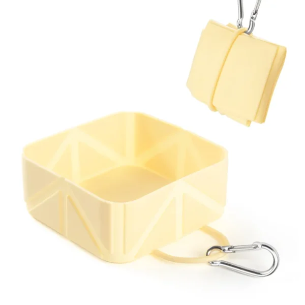 Collapsible Square Pet Travel Bowl