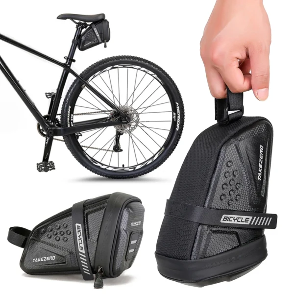 1L Bike Saddle Bag MTB Bike Basket Large Capacity Motorcycle Handlebar Bag Bicycle Saddle Tool Bag Outdoor Bicycle Accessories