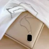Necklaces Exquisite Minimalist Square Pendant Choker Chains Fashion Necklace For Women Jewelry Party Gifts Подвеска На Шею
