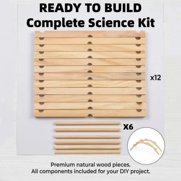 Wooden Beili Bridge Arch Bridge Construction Model DIY Kit Building Blocks Handmade Science Experiment Assembly Toys Kids Gift