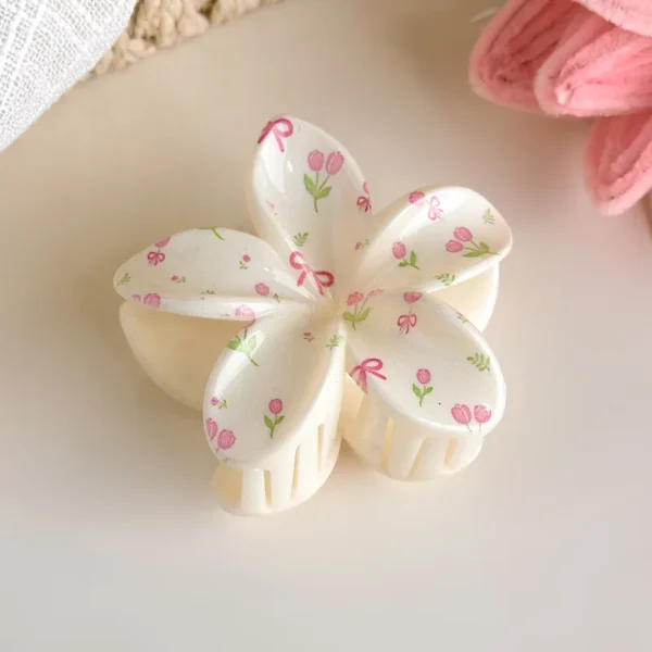 Pastel Floral Hair Clips for Girls