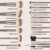 10-20PCS Makeup Brush Set Foundation Concealer Powder Eyeshadow Blush Brush Kabuki Blending Cosmetic Beauty Tool for Face
