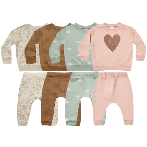 Baby Clothes Set Cartoon Print Soft Cotton Hoodies Tops And Pants 2 Pcs Newborn Girls Boys Sweatshirt Suit Baby Clothing