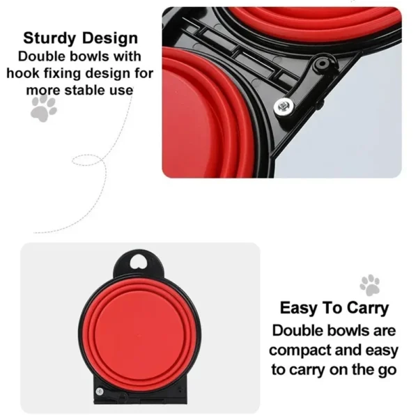 Collapsible Double Pet Travel Bowls