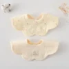 S7a138a212d354bc98a78866d604cc493e.webp Cute Two-sided Usable Baby Feeding Bib Pure Cotton Gauze Pacifier Saliva Towel Breathable Petal Bib For Newborn Toddler