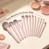 S7a88e0ce61314cc2bd4dbc1e99954f72k.webp Makeup Brush Set - Soft Synthetic Hair Brushes for Beauty Tools - Foundation Brush, Blush Brush, Eye Shadow Brush, Powder Puff