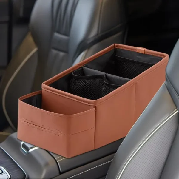 S7a9f2e2e59f1469fae84765c0d865773d.webp Car Seat Organizer Front Seat Passenger Seat Organizer Auto Interior Organization Car armrest partition storage box Cup holder