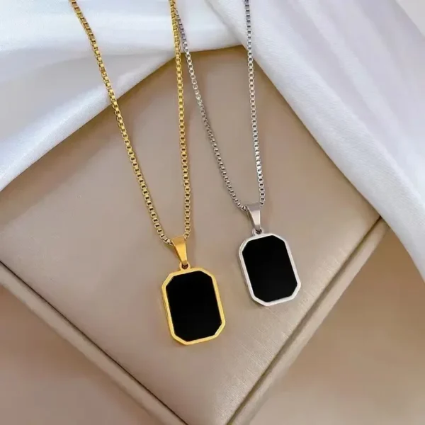 Necklaces Exquisite Minimalist Square Pendant Choker Chains Fashion Necklace For Women Jewelry Party Gifts Подвеска На Шею