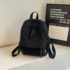 Travel Bag Daily Use Lightweight Corduroy Backpack Solid Color Practical Small Backpack Japanese Style Casual Travel Bag Women