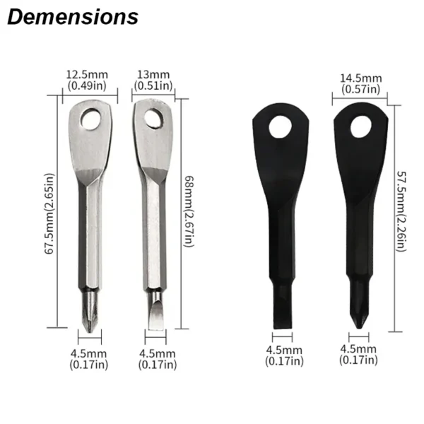 S81a8ccad02a442eb89b8674a66219b99t.webp Portable Phillips Slotted Screwdriver Set Key Ring Keychain Mini Pocket Keyring Cross Screw Driver Repair Tool Gadget EDC Small