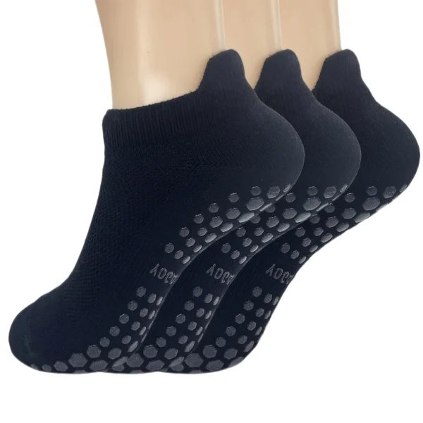 3 Pairs Grip Pilates Socks for Women Yoga Athletic Socks for Barre Ballet Barefoot Workout