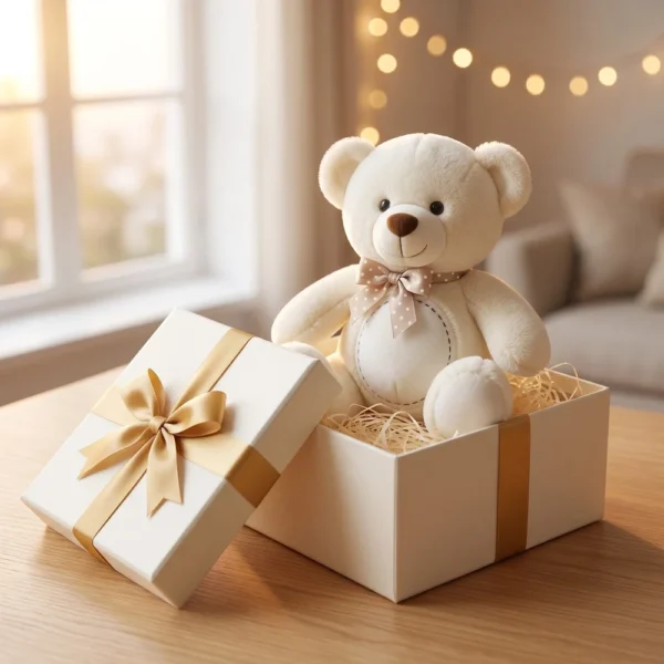 S838a4a65c1884af2933f2974fc727f05d.webp Super Cute Blue Bear Teddy Plush Toy 33CM High Quality Stuffed Animals for Girls Boys Baby Christmas Gift