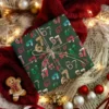 Holiday Gift Wrap with Santa 67, Funny Christmas Themed Wrapping Paper, Kid's Holiday Gift