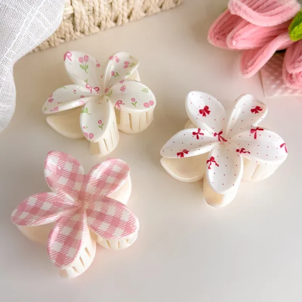 Pastel Floral Hair Clips for Girls