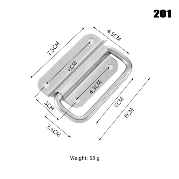 Cabinet Flight Case Solid Furniture Hardware Folding Handle For Tool Box Stainless Steel Drawer Wardrobe Easy Install