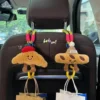 Car Backseat Organizer Cute Cartoon Car Seat Back Groceries Bag Purse Hooks Storage Holder Creative Car Accessories Interior