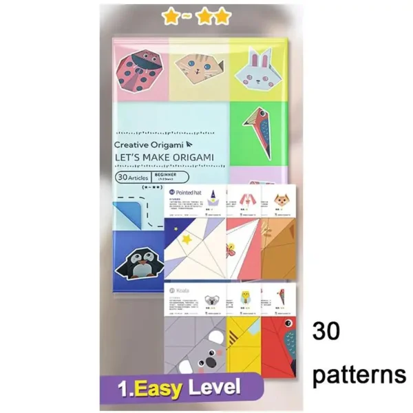 S8a886af3820a44428059c30a261091faG.webp Origami Kit 30/96 Sheets Origami Paper Craft Guiding Book DIY Art Craft Projects Supplies for Beginners Children Kids Boys Girls