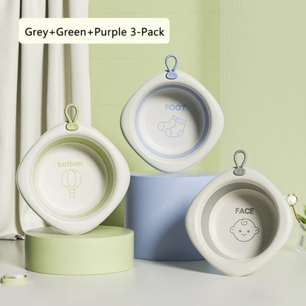 S8be5b9eb8518483d9709ce8d5724e515I.webp Baby Folding Washbasin Newborn Baby Product Three Piece Set Of Washbasin Children's Special For Washing Face Feet And Buttocks