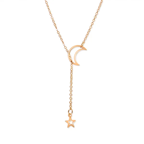 S8e3d403b40d347ef926a4ee40a8d5b07J.webp New Simple Moon Star Pendant Choker Necklace Simple Gold Color Alloy Charm Chain Collares Necklace For Women Party Jewelry