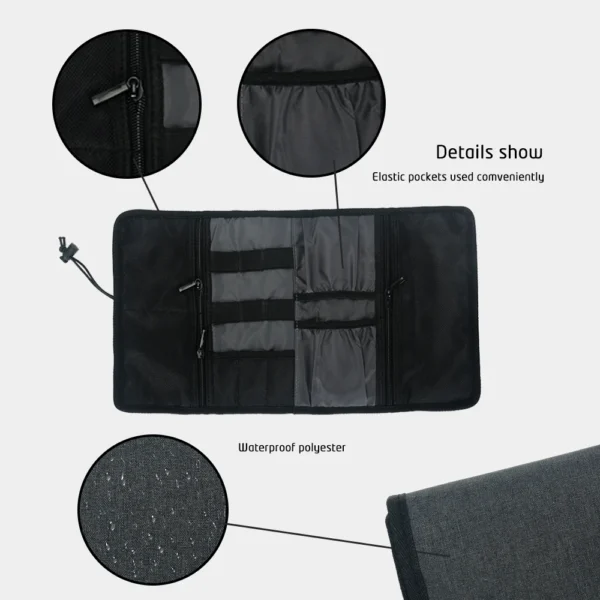 S8fc74784325845d9b06d958ea41285f5t.webp Electronic Organizer Cord Pouch, Travel Cable Charger Phone Accessories Bag Organizer Roll up Tech Carrying Case for USB Cables