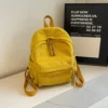 Travel Bag Daily Use Lightweight Corduroy Backpack Solid Color Practical Small Backpack Japanese Style Casual Travel Bag Women