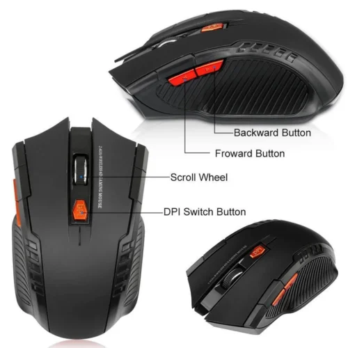 Wireless 2.4G Mouse with USB Receiver Ergonomic Optical Mouse Universal Compatibility Computer Gaming Mouse Gift for PC Laptop