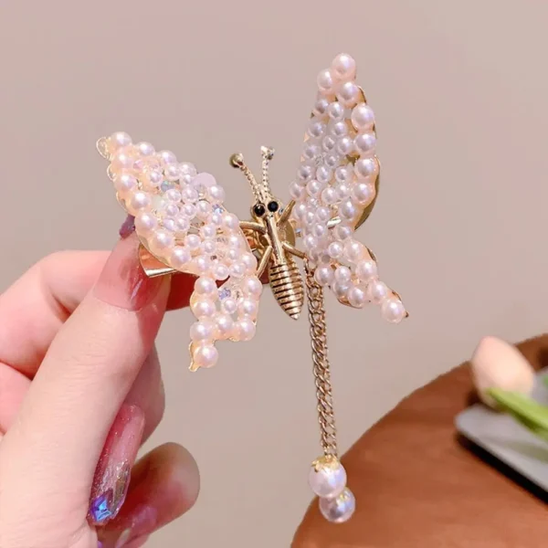 S9129c147042b45e5887e8625cebb30368.webp Hair Accessories For Women Hair Styling Tassel Butterfly Hairpin Headwear Shiny Hair Clips Flying Barrette Hair Clip