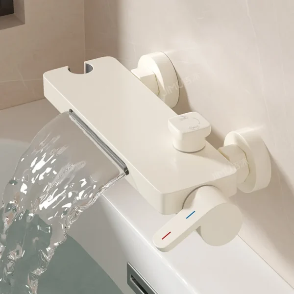 S9572ac564bb84e7daafc0cbbd98ae13dh.webp Wall Mounted Bathtub Faucet Bathroom Accessories High Flow Mixing Valve Shower Kit Showerhead Set Solid Brass Shower Faucet