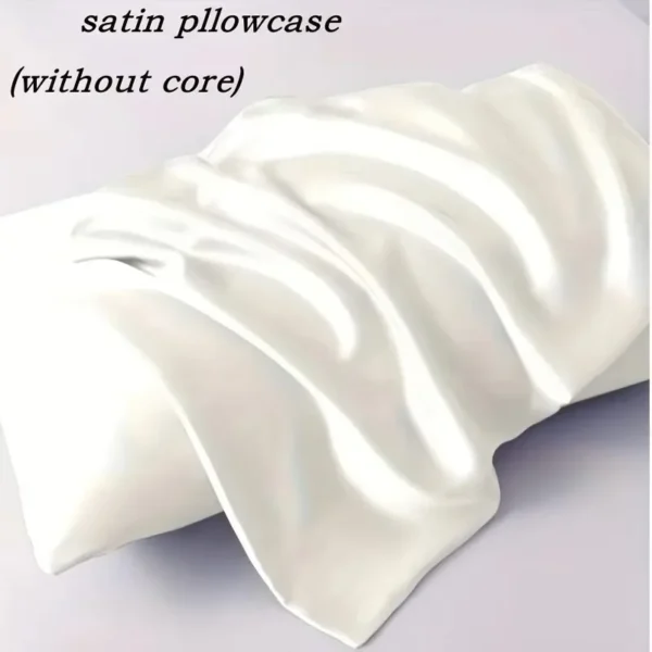 S9636f79401a94d408d4addab07c57e15B.webp 2 Pair Satin Pillowcase - Anti-Allergy Breathable Bedding Polyester Satin with Envelope Closure Machine Washable & Skin-Friendly