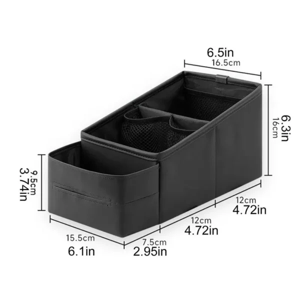 S97eeb79879ed4845b6b93454e34dd261d.webp Car Seat Organizer Front Seat Passenger Seat Organizer Auto Interior Organization Car armrest partition storage box Cup holder