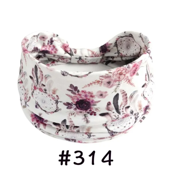 S9a062c0aa4f340869eb822e204fdea2d2.webp Boho Headbands for Women Knotted Wide Headwrap Turban Yoga Workout Head Bands Stretch Hiarbands Cotton Bandana Hair Accessories