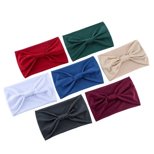 S9a450c636db94303a23df0aafce0c6820.webp Head Band Women Hair Accessories Solid Wide Headband Bowknot Turbans Wash Face Make-up Hair Band Sports Running Yoga Headbands
