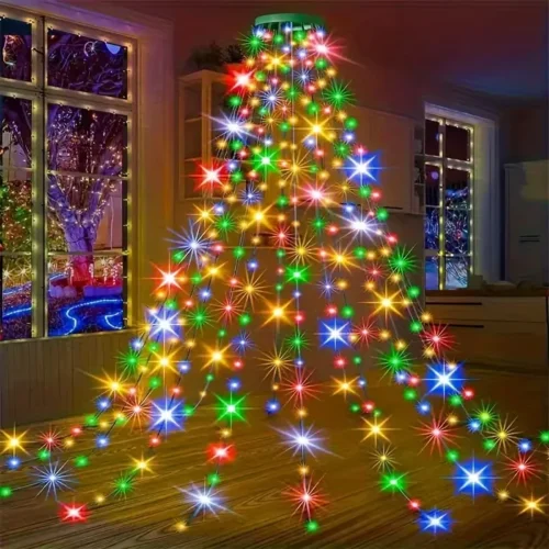 S9a452932bf2841fd82b856905c5b42a3E.webp USB Waterfall Decorative Light String, 8 Modes of Lighting,Suitable for Gardens, Wedding, Halloween, Christmas Decoration Gift